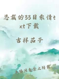 总裁的33日索情txt下载